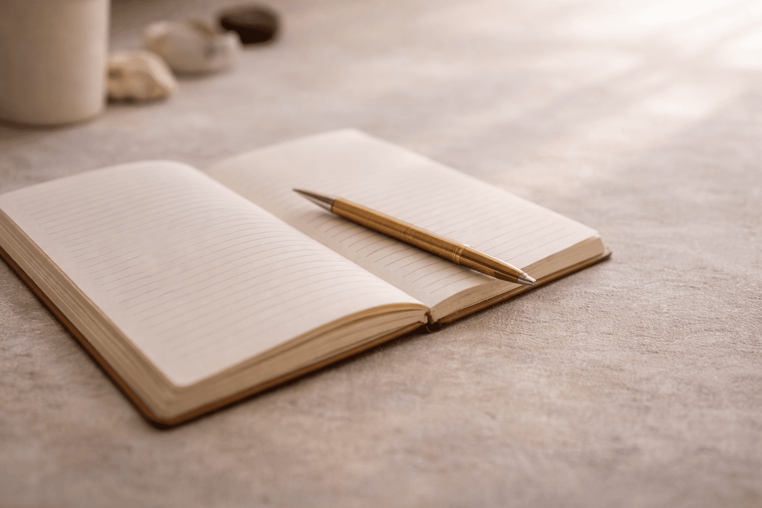 A calm, warm scene representing capturing moments